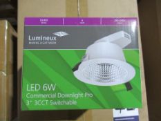 24 x Lumineux LED 6W Decorative Downlight Pro 3" 3CCT Switchable 200/240v OEM Trade Price £360