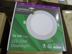 20 x Lumineux LED 20W Commercial White Downlights 12" 4000K 1450lm 200-240V OEM Trade Price £300