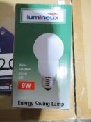 150 x Lumineux 9W Globe E27 23500K 220-240V OEM Trade Price £420