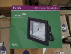 7 x LED 50W High Powered Floodlight 3000K Black OEM Trade Price £210