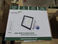 10 x Lumineux LED 30W Floodloght 4000K 85-265V OEM Trade Price £420