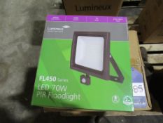 10 x LED 70W PIR Floodlight 4000K 220-240V OEM Trade Price £700