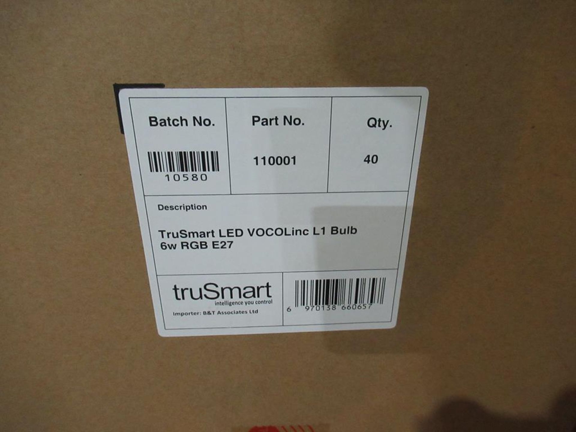 40 x TruSmart LED VOCOLinc L1 6 watt Bulb E27 Base Multi-Colour RGB IP67. Can be controlled - Image 5 of 6