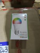 40 x TruSmart LED VOCOLinc L1 6 watt Bulb E27 Base Multi-Colour RGB IP67. Can be controlled