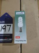 400 x Lumineux 9W CFL Micro Spiral 2700K B15 OEM Trade Price £995