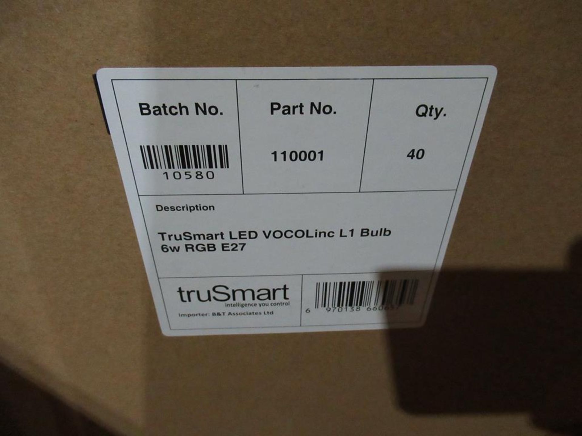 40 x TruSmart LED VOCOLinc L1 6 watt Bulb E27 Base Multi-Colour RGB IP67. Can be controlled - Image 5 of 6