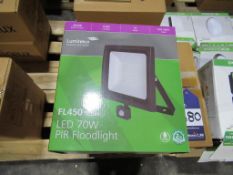 10 x LED 70W PIR Floodlight 4000K 220-240V PIR OEM Trade Price £700