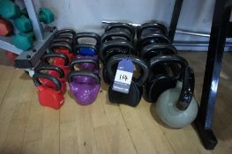 Qty of various kettlebell weights
