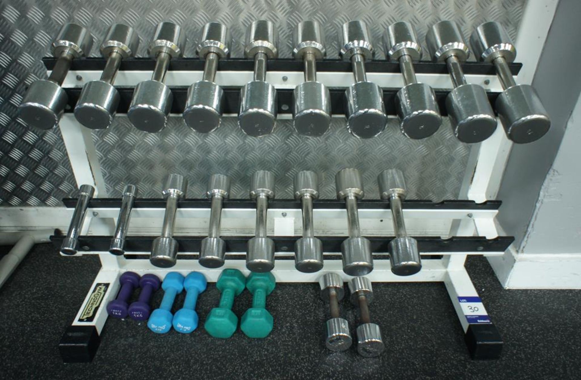 Steel Fabricated Free Weights Rack with various We - Image 2 of 2