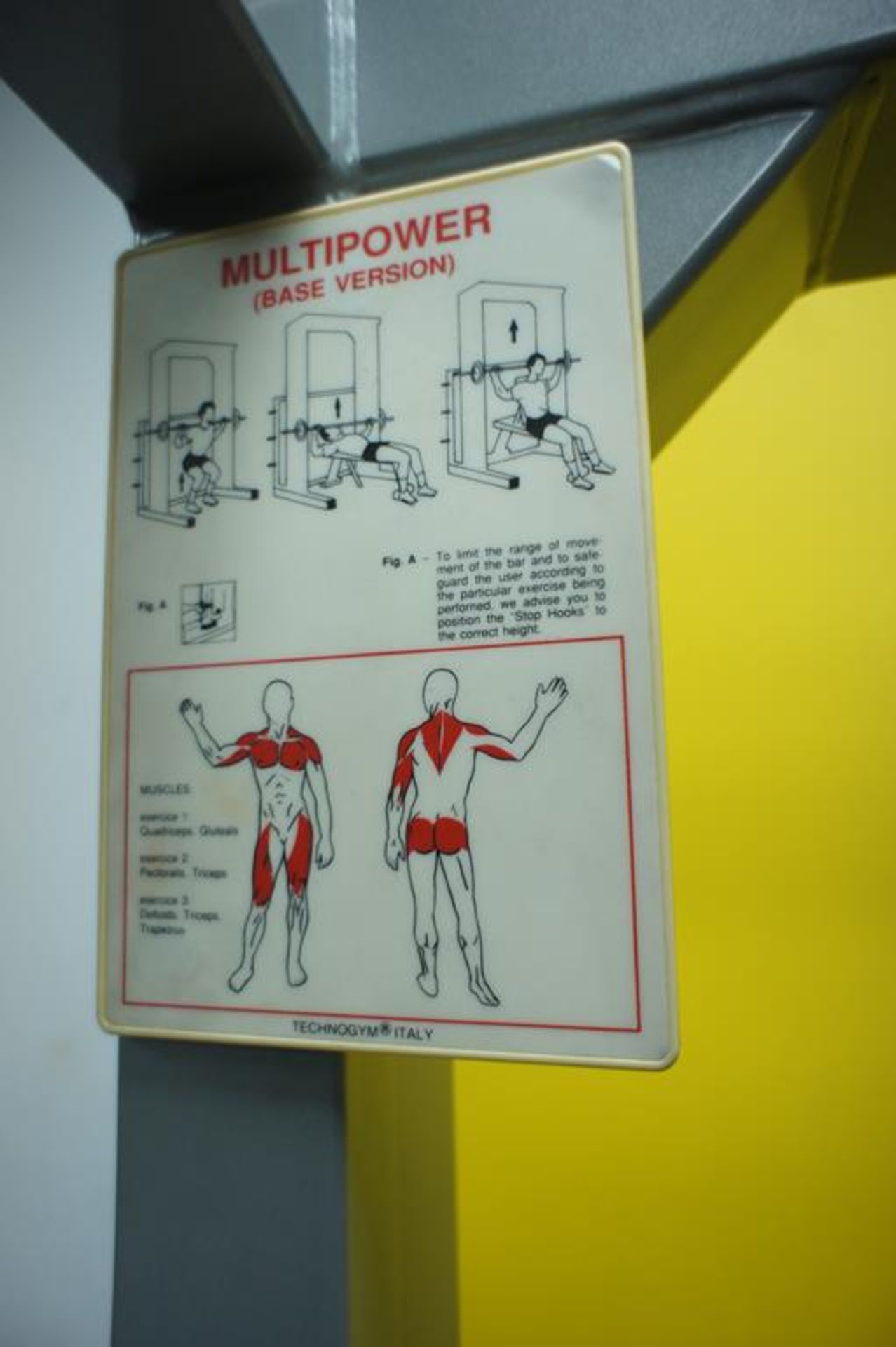 Technogym Multipower Guided Lift Station with benc - Image 3 of 3