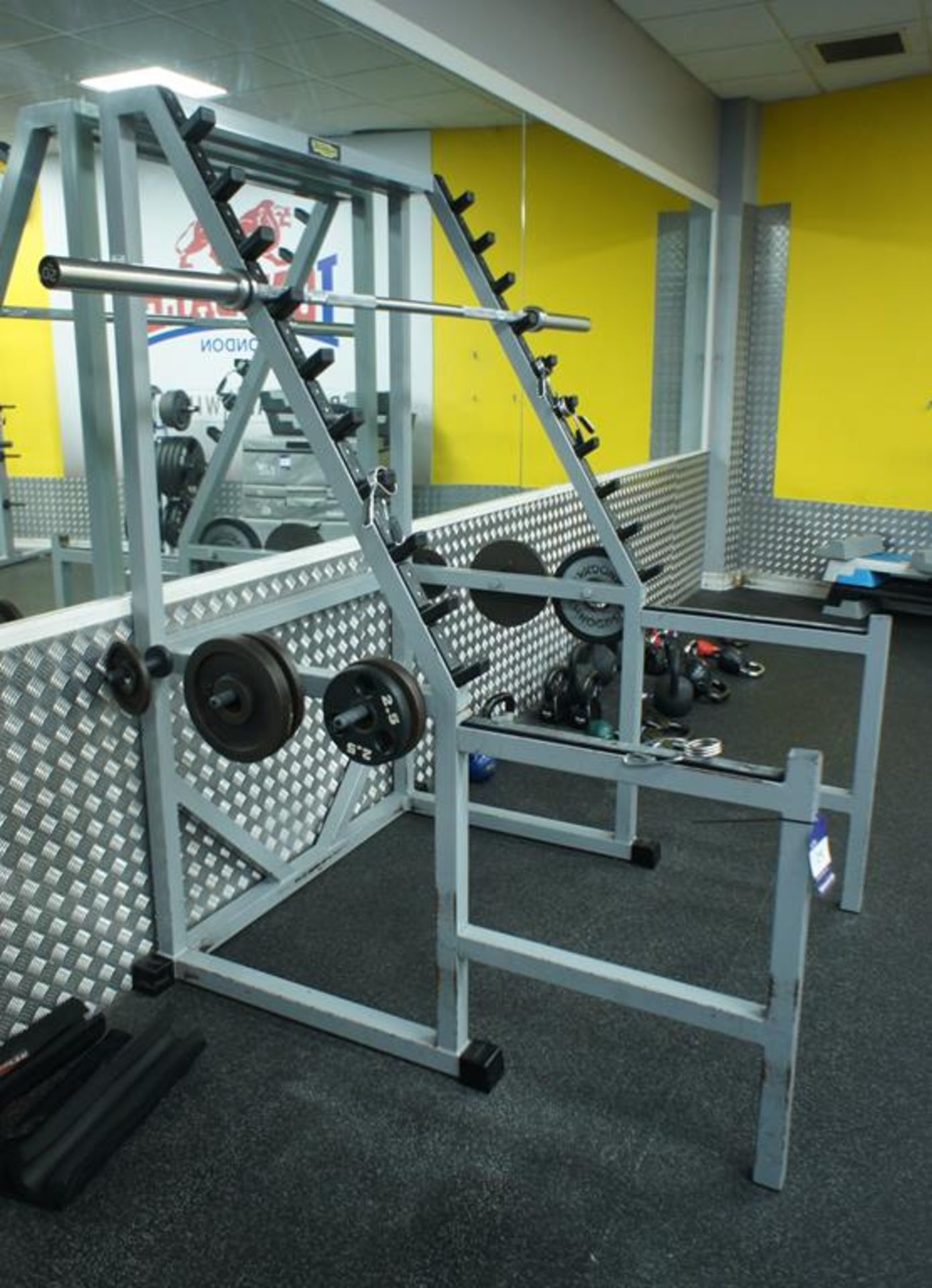 Technogym Squat Station with 2 bars and weights - Image 2 of 3