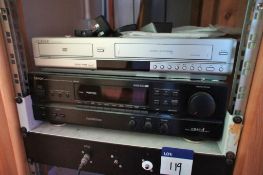 Samsung DVD/VHS Player, Denon AVP900 5-ch Amplifie