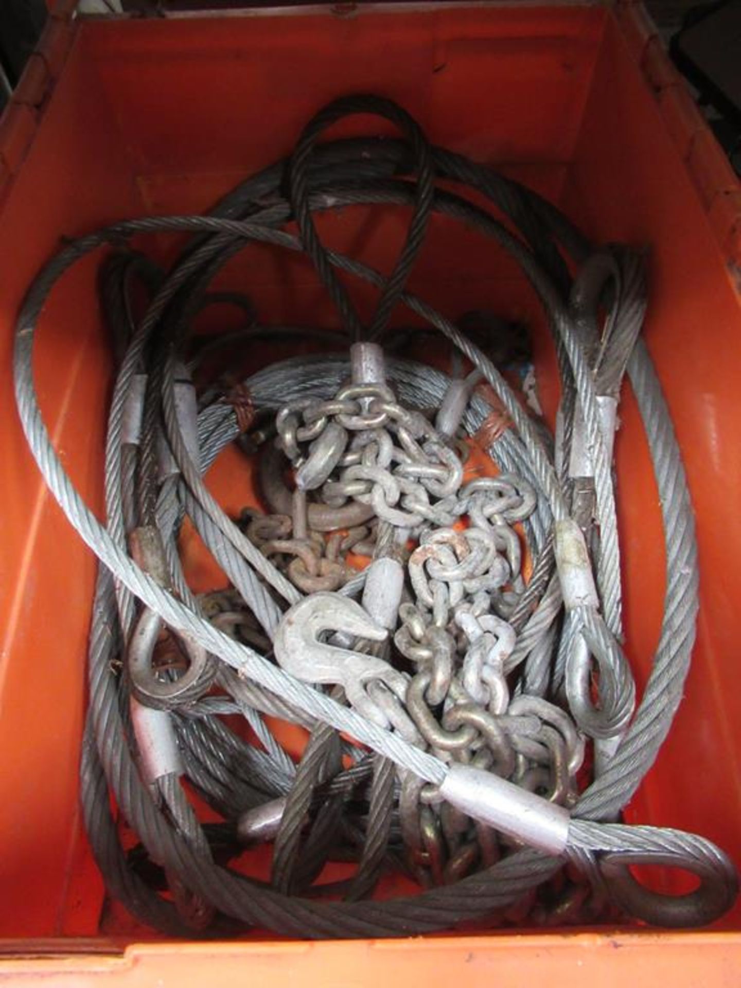 Box of Wire Rope Slings and Chains