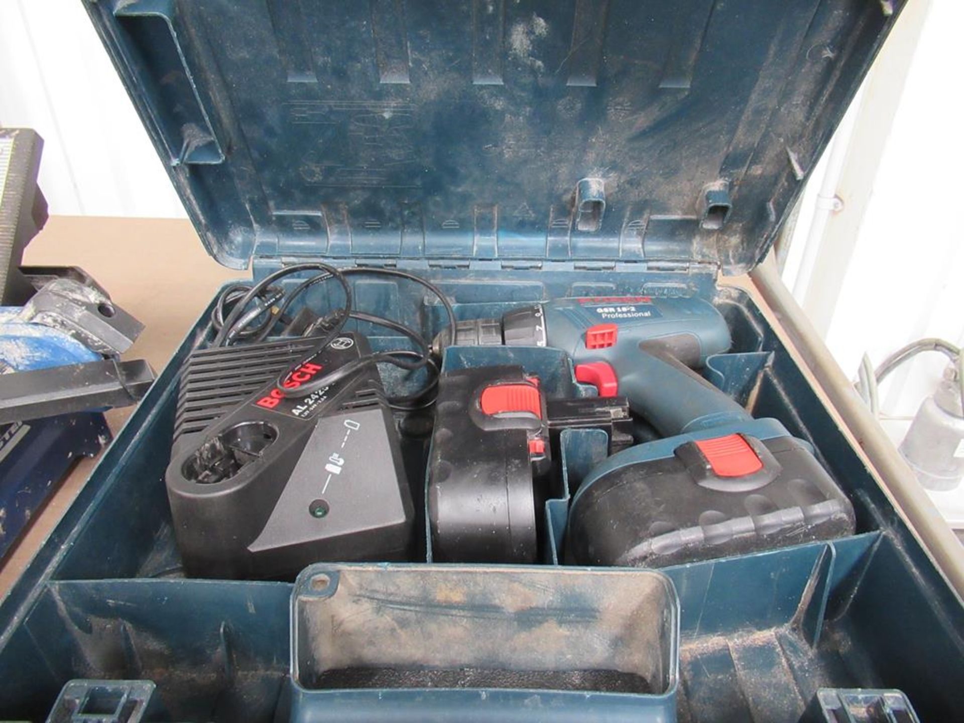 Bosch GSR18-2 Cordless Drill with 2 Batteries and Charger in case with an Unbranded SD Drill In Case