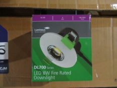 40 x LED 8w Fire Rated Downlights 180/240V 6000K OEM Trade Price £460