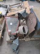 Various Vintage Lamps and Fire Screen