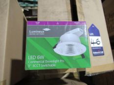 22 x Lumineux LED 6W Decorative Downlight Pro 3"" 3CCT Switchable 200/240v OEM Trade Price £360