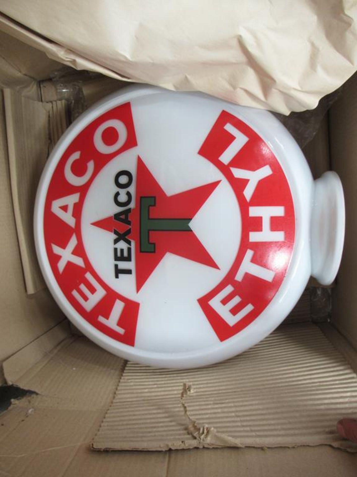 Texaco Ethyl Glass Fuel Pump advertising Globe (possibly reproduction)