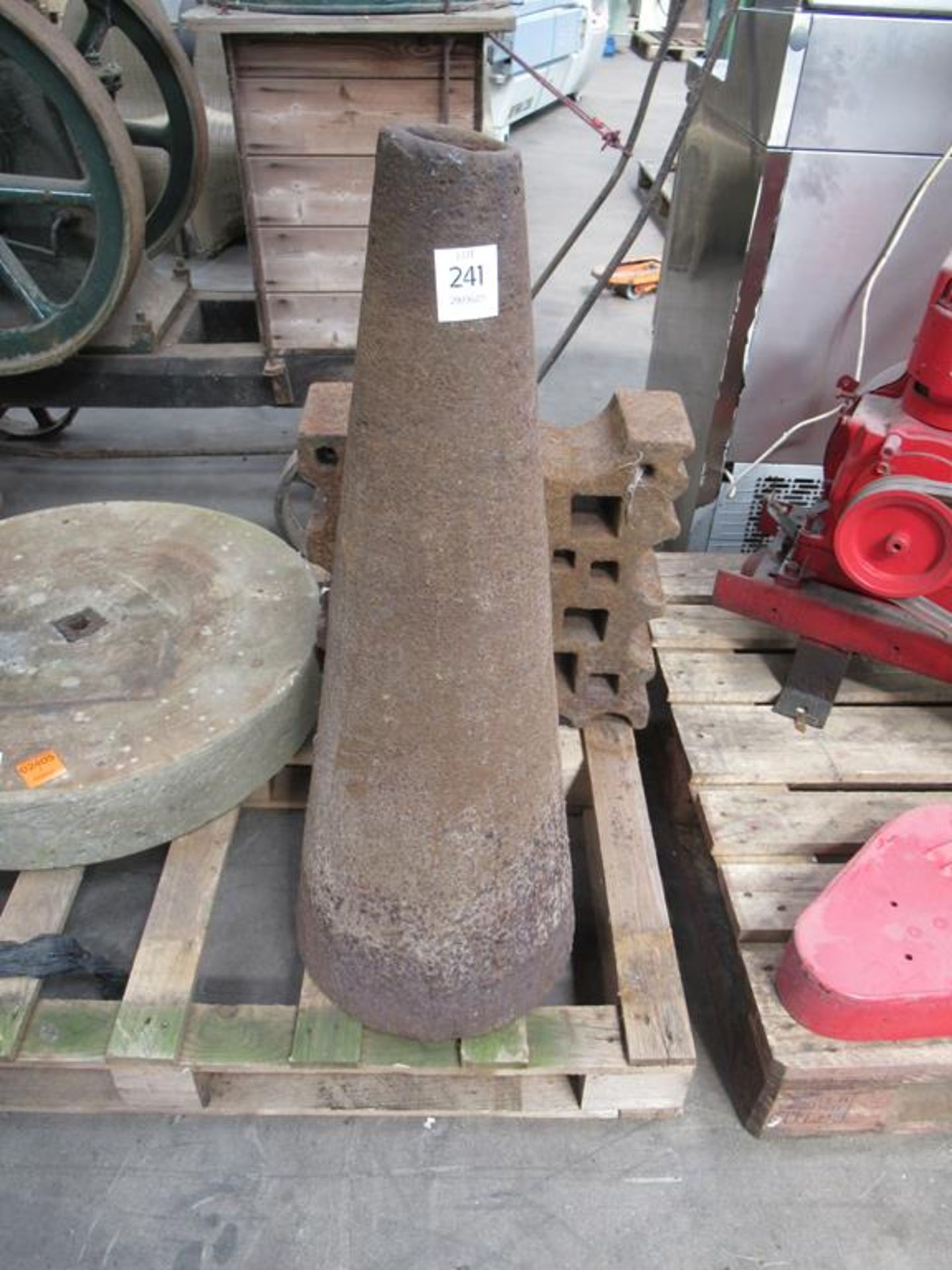 Blacksmiths Mandrel Cone, Together with a 19" Blacksmiths Swage Block