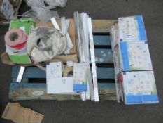 Pallet of Various Tapes etc Including Tyvek Double Sided Tape Flexi Wrap Mamer Tyvek D.S Tape etc