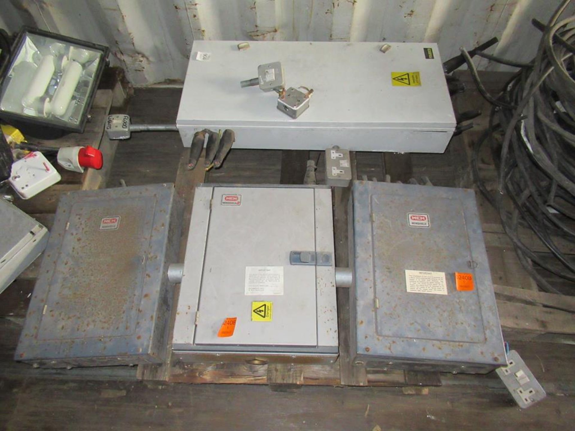 Pallet to contain Qty of Fuse Boxes and Switch Boxes