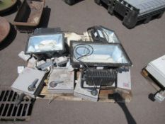 Pallet to contain Qty of Flood Lights, Switch Boxes, 240v Sockets, etc