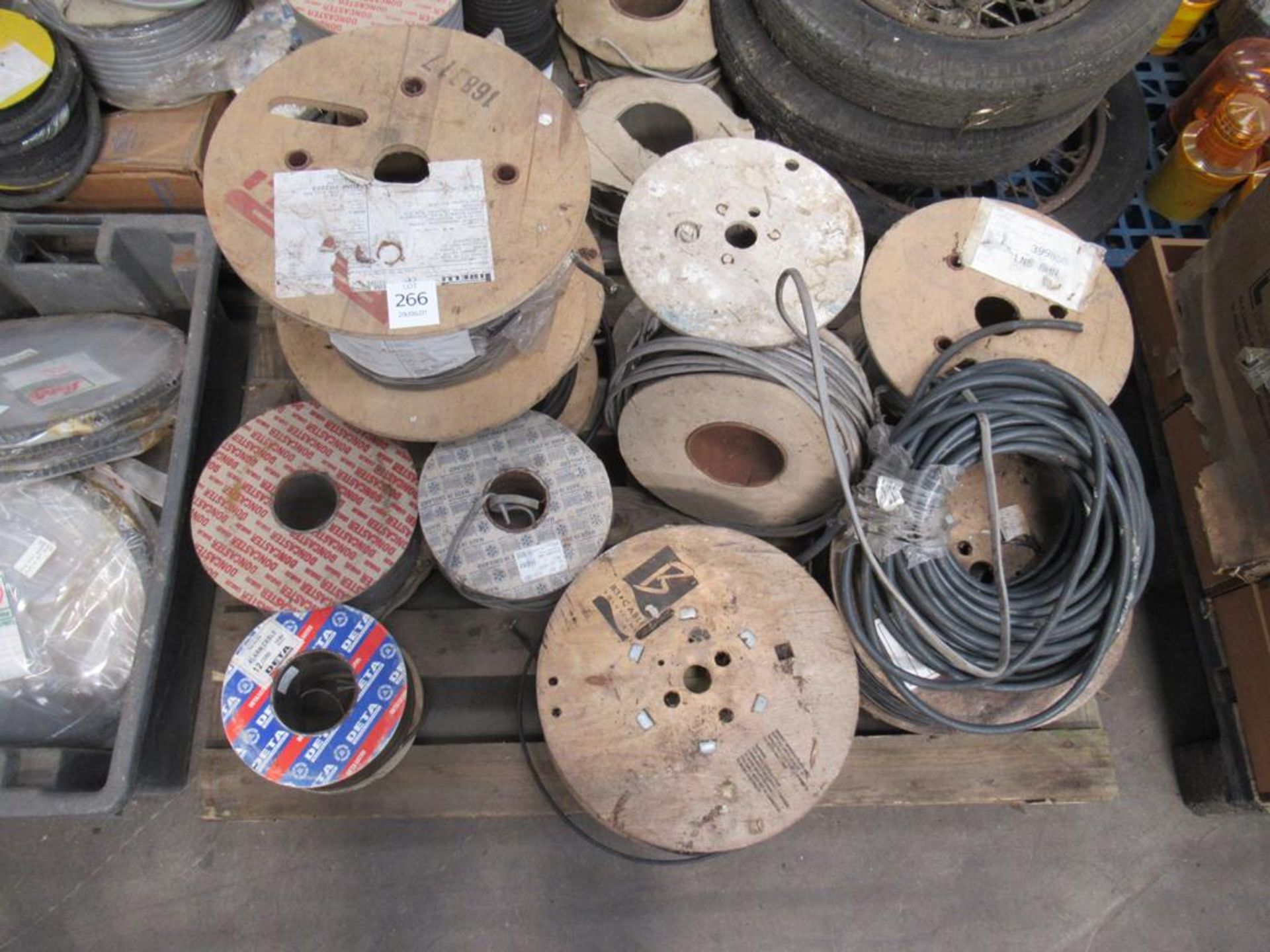 Contents of pallets to contain 9 reels of Various Cabling