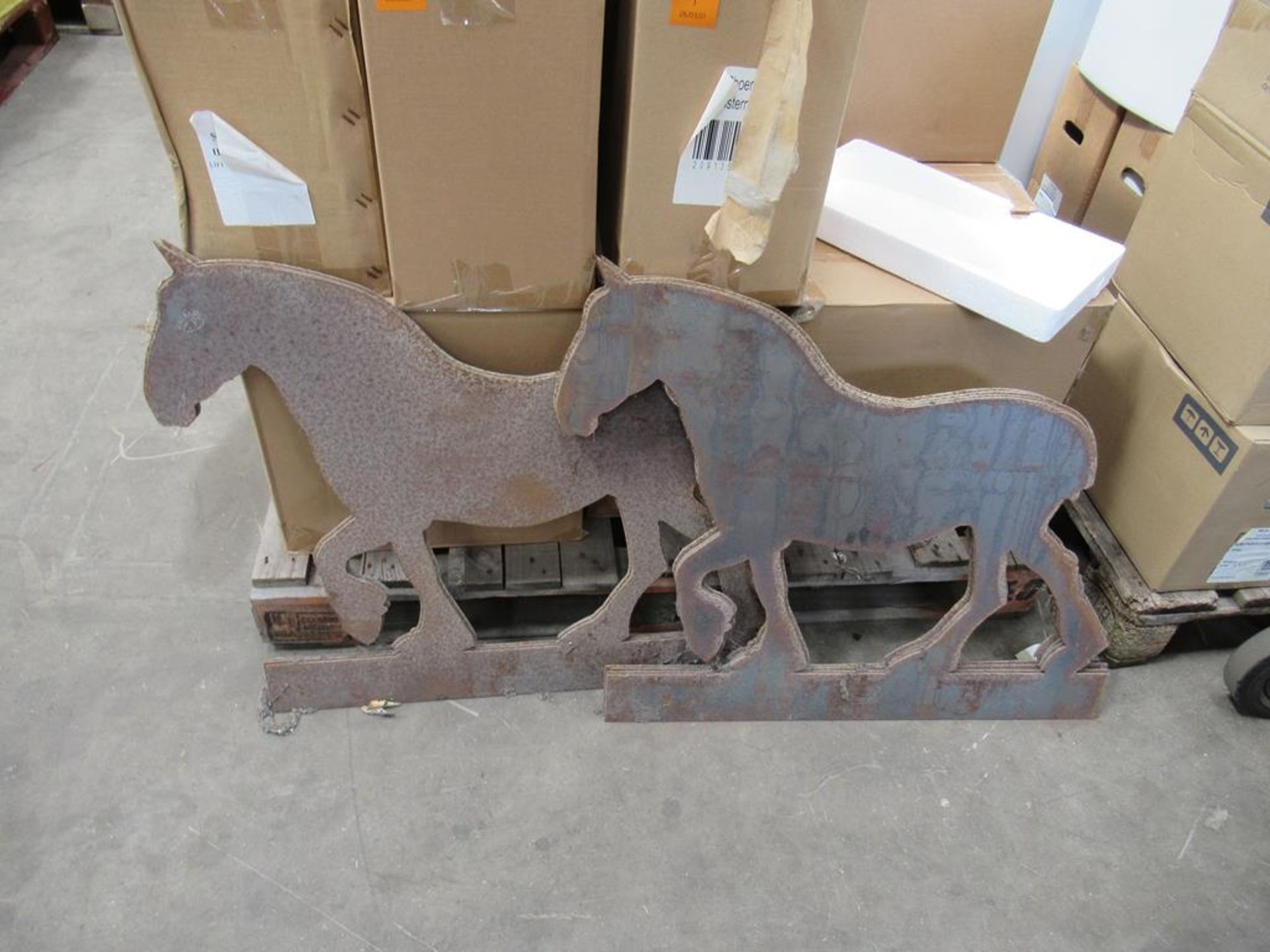 7 x Metal Horse Stencil Signs