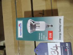 60 x Lumineux 9W Reflector Energy Saving Lamp E14 220-240V 2700K OEM Trade Price £220