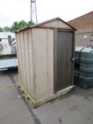 Metal Single Door Chemical Store with content, approx dimension: 1.3m x 1m x 1.8m - Please note