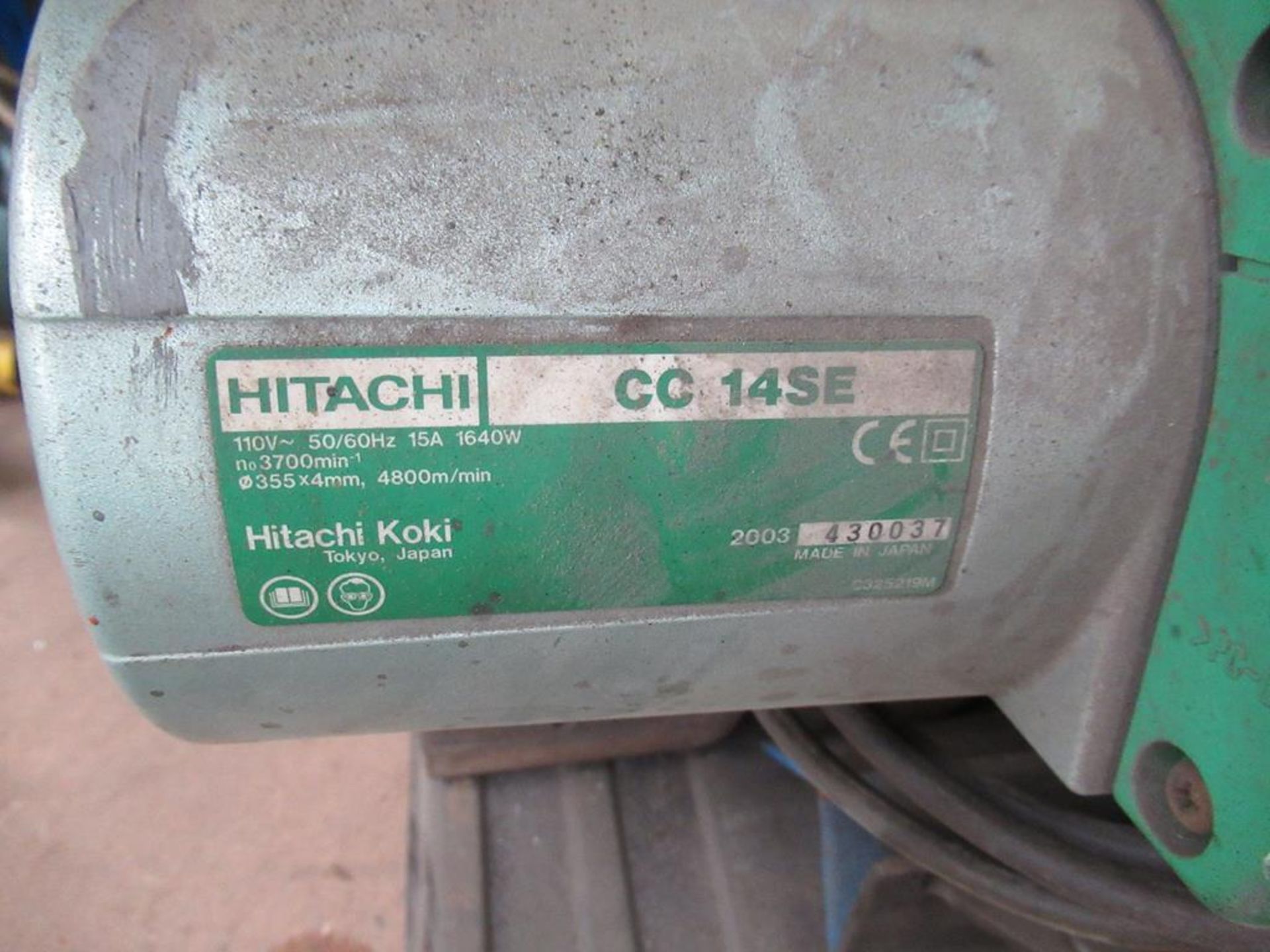 Hitachi 110V CC14SE chop saw - untested - Image 2 of 2