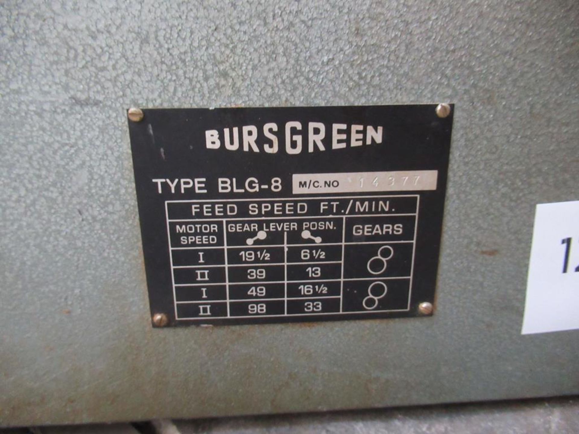 Wadkin Bursgreen BLG-8 Power Feed - Image 3 of 5