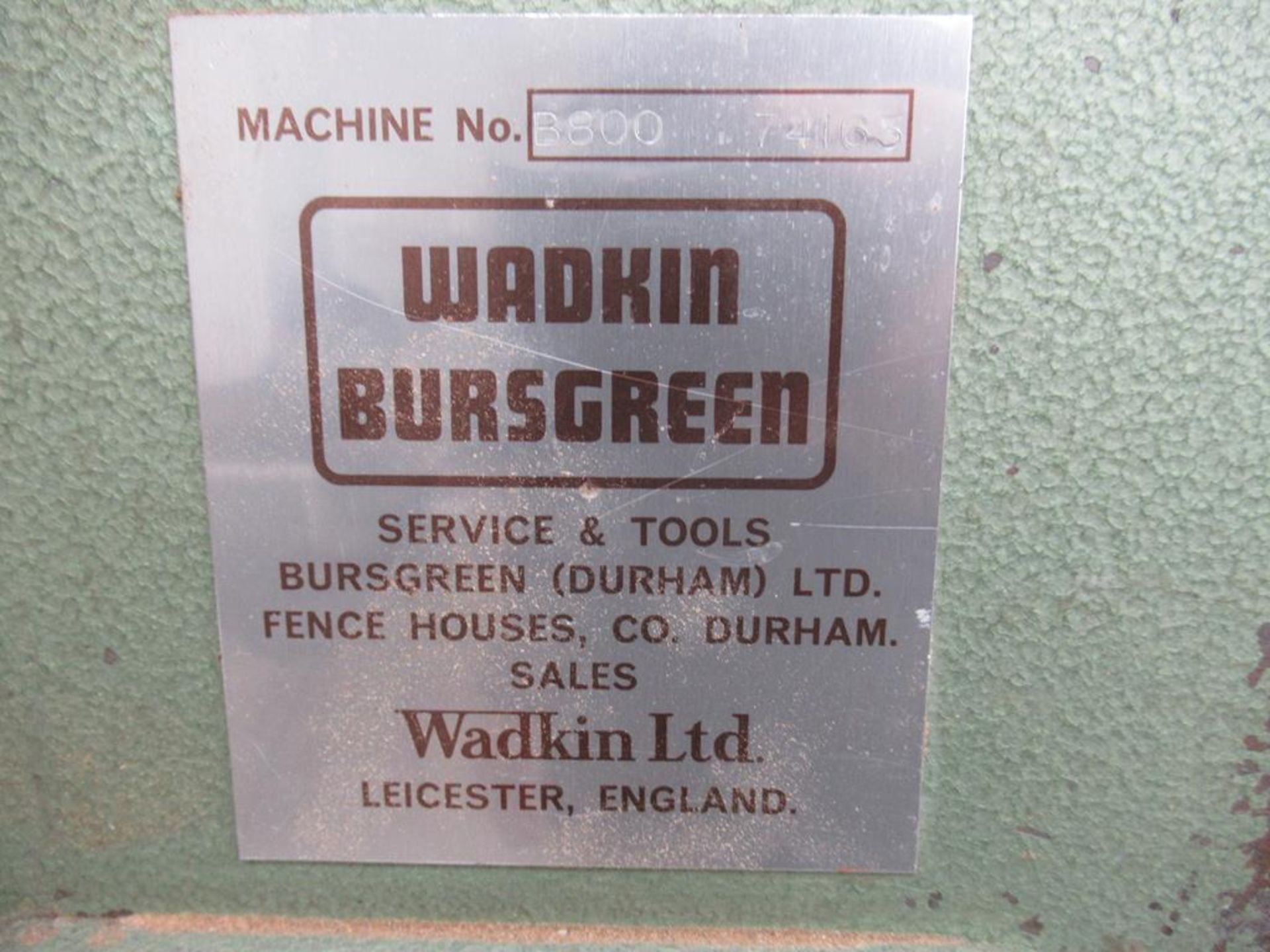 Wadkin Bursgreen B800 415V Vertical Bandsaw - Image 2 of 7