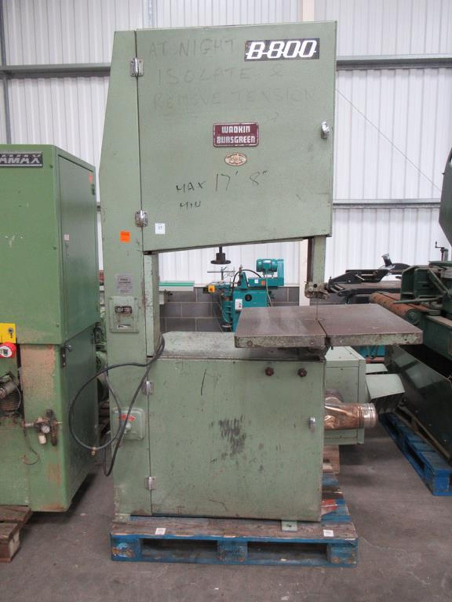 Wadkin Bursgreen B800 415V Vertical Bandsaw