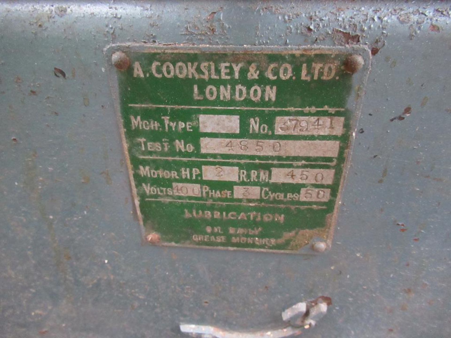 A Cooksley And Co Planer Thicknesser, 400V, 3PH, 50Hz.Please note there is a £10 Plus VAT Lift Out - Image 5 of 5