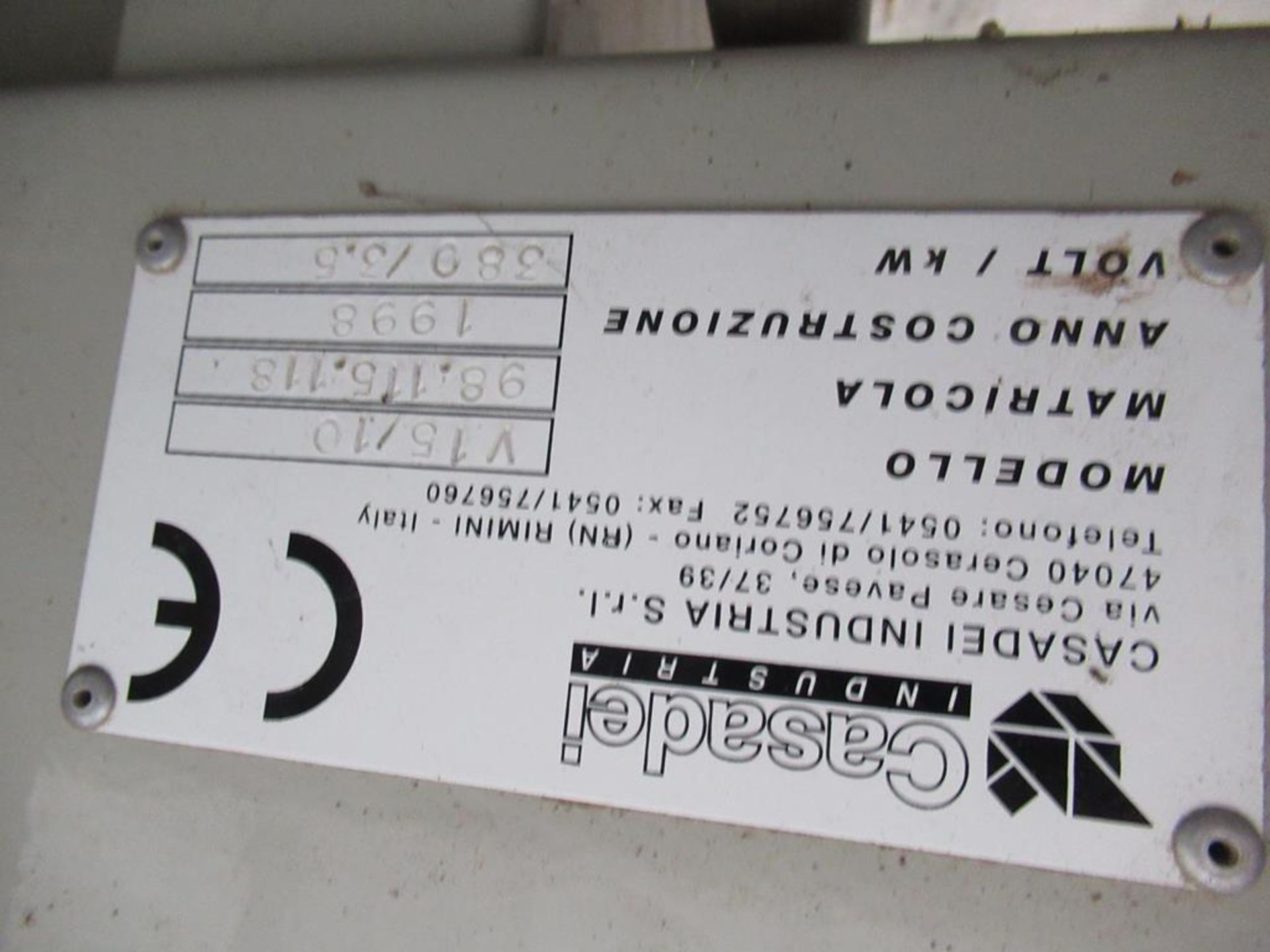 Casadei V15/10 Edgebander 415V, 3 phase, 50Hz - Image 8 of 8