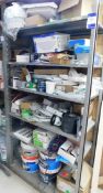 Contents of Shelving Unit to include Lighting, Var