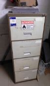 4 Drawer Filing Cabinet and Contents to include Va