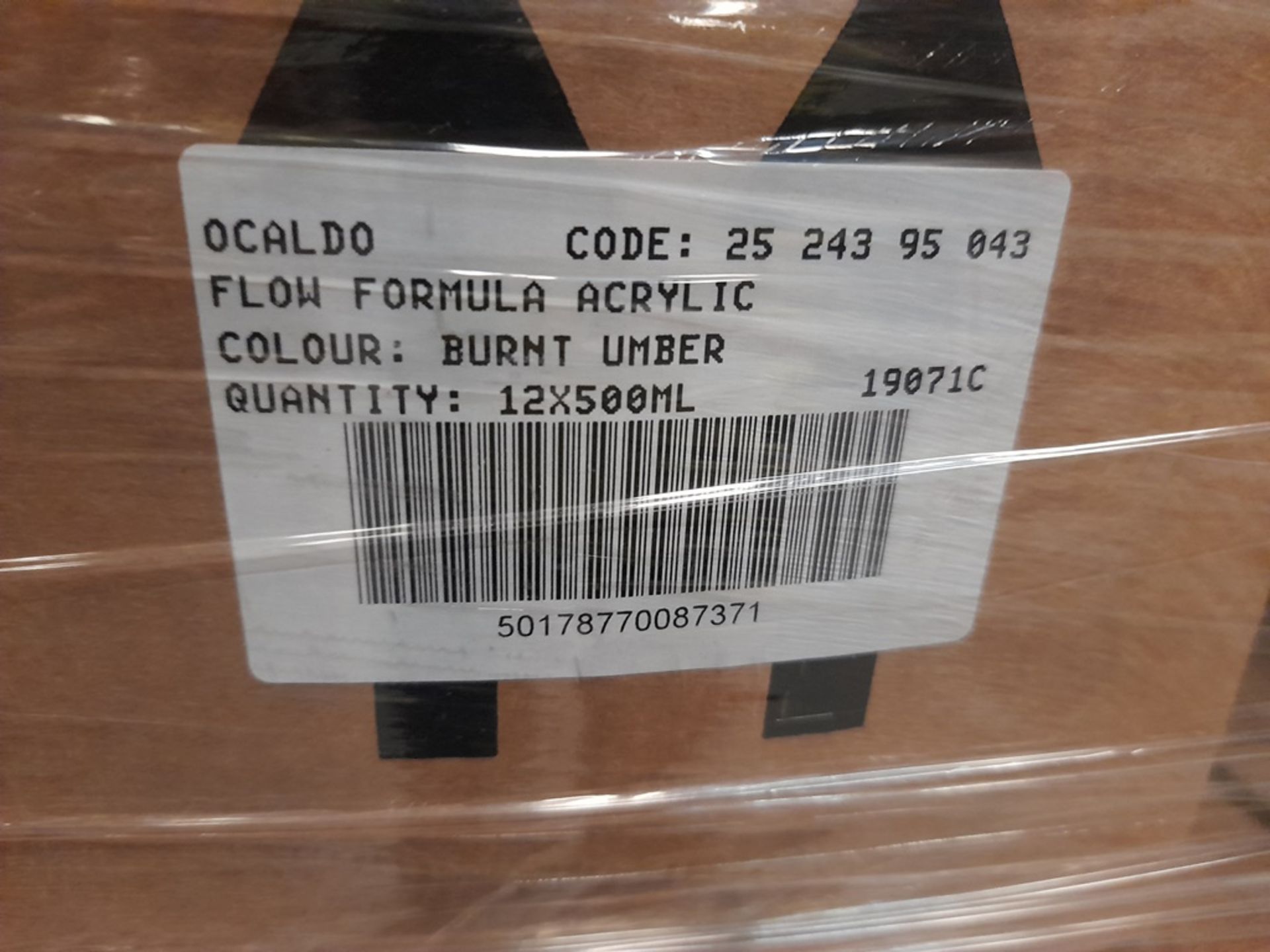 1 Pallet of Ocaldo Flow Formula Acrylic, 12 x 500ml per box - yellow hue, emerald, burnt umber etc. - Image 4 of 5