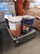 1 Pallet of 4 drums to include; Victorian Blue ASP, 2 - Solution of Cobalt, Rodamine 500%