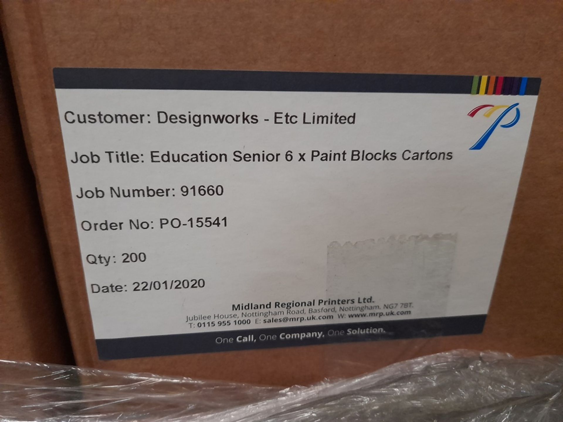 1 Pallet of Education Senior 6 x Paint Blocks Cartons, 200 per box, approx. 45 boxes - Image 2 of 5