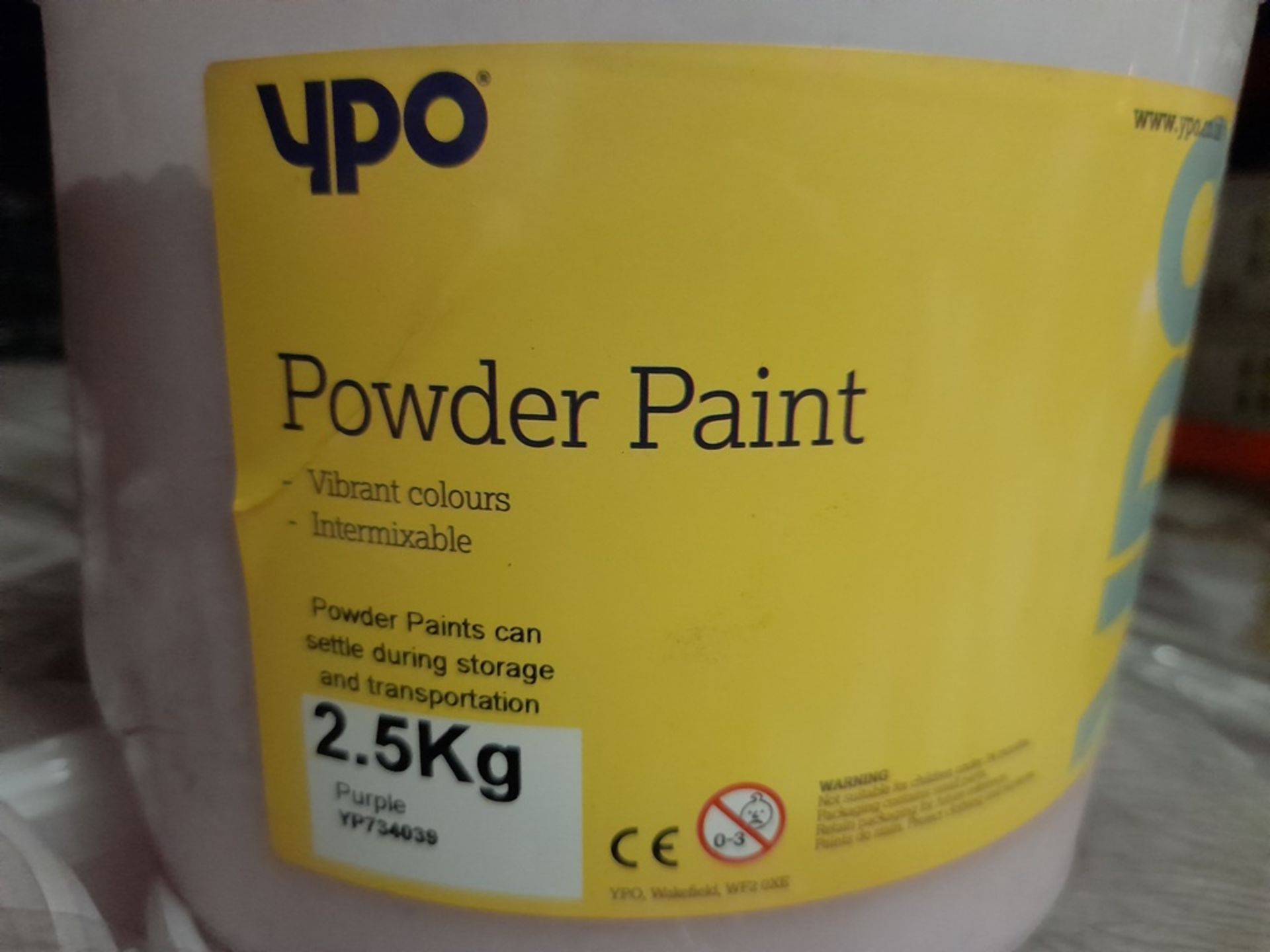 1 Pallet of YPO 2.5kg tubs of powder paint - Purple YP734039, approx. 160 tubs - Image 4 of 5