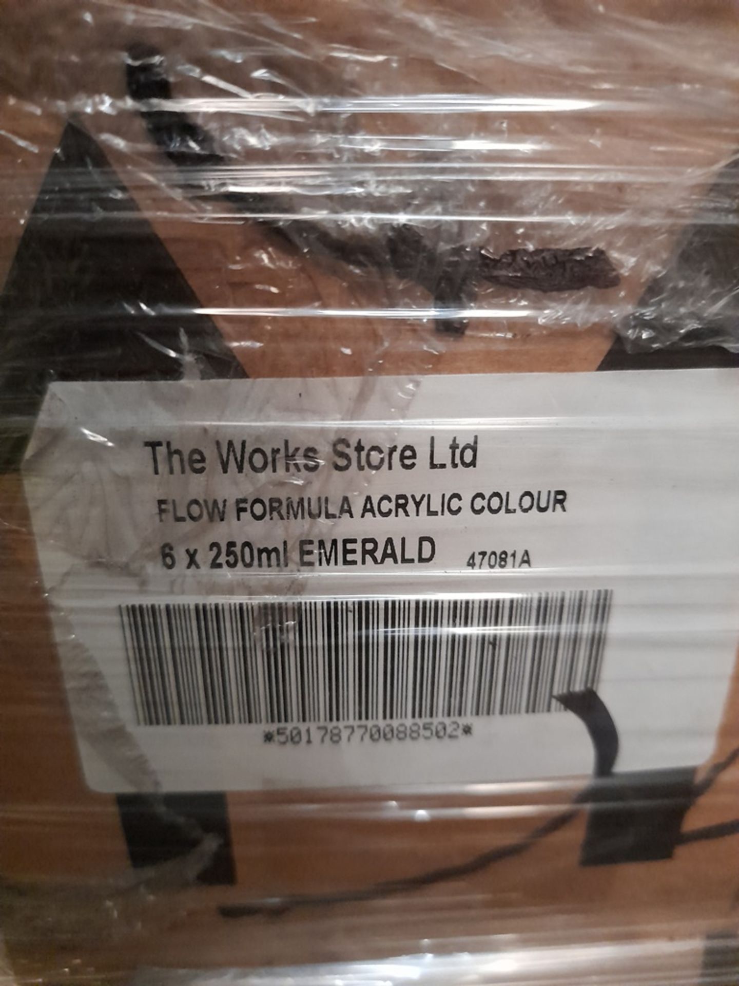 2 Pallets of The Works Store Flow Formula acrylic colour, 6 x 250ml per box, various colours - Image 4 of 8