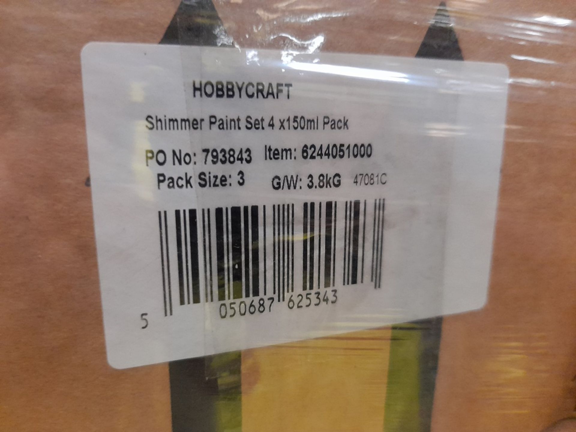 1 Pallet of Hobbycraft Shimmer paint sets, 4 x 150ml pack, 3 packs per box - Image 3 of 3