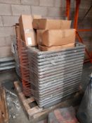 1 Pallet of plastic trays & boxes of poly sheets, 1 pallet of plastic bottles and 1 pallet of