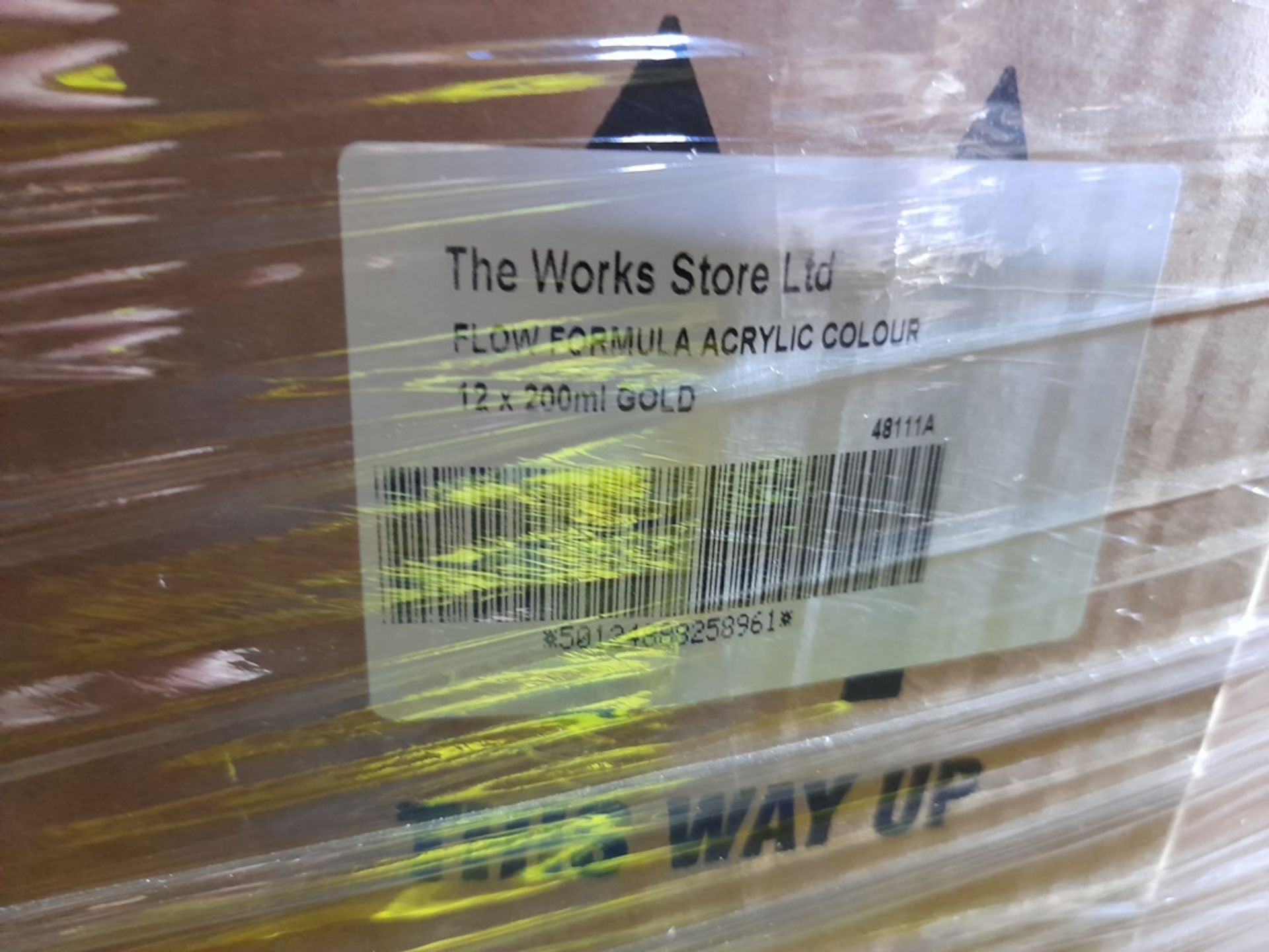1 Mixed pallet including The Works Store Ltd Flow Formula Acrylic colour, 12 x 200ml, gold, - Image 6 of 7