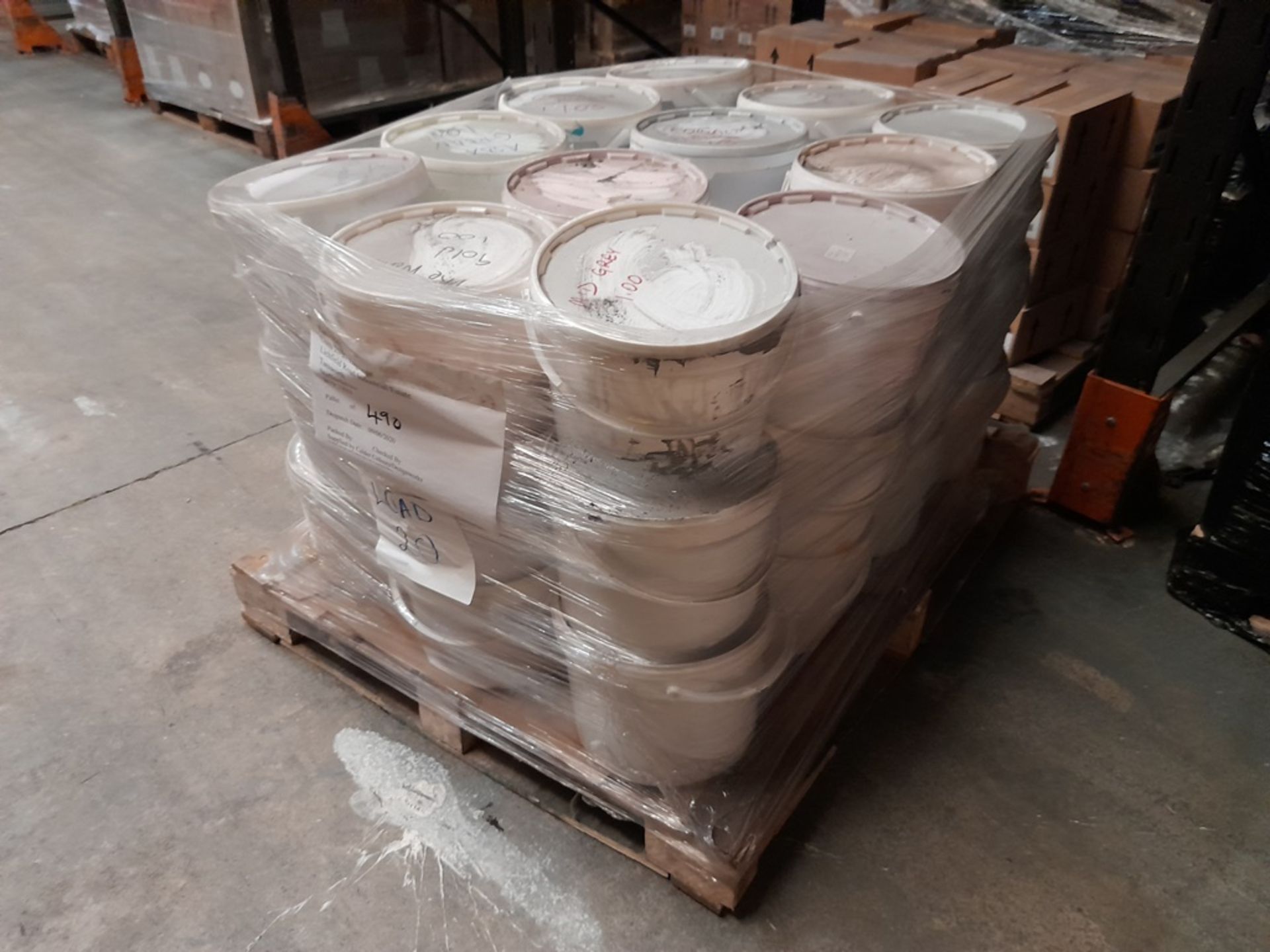 1 Pallet of finished paint, approx.. 36 tubs, various colours - Image 2 of 3