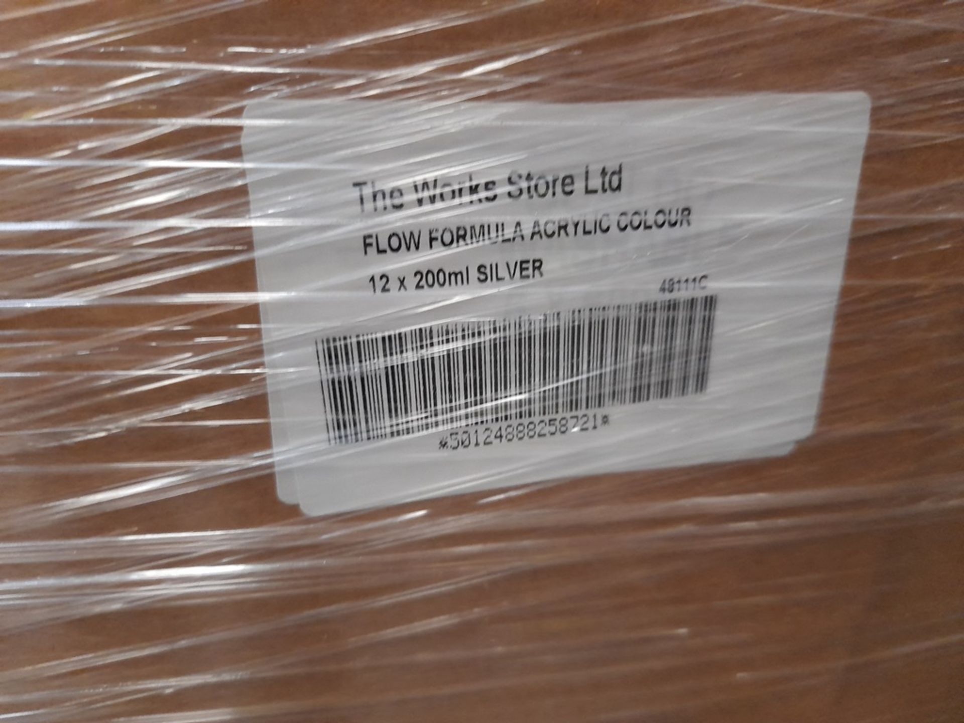 1 Pallet of The Works Store Ltd Flow Formula acrylic colour, 12 x 200ml per box - silver - Image 3 of 3