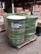 1 pallet of 4 oil drums of Paraffin, 3 x white, 1 x yellow