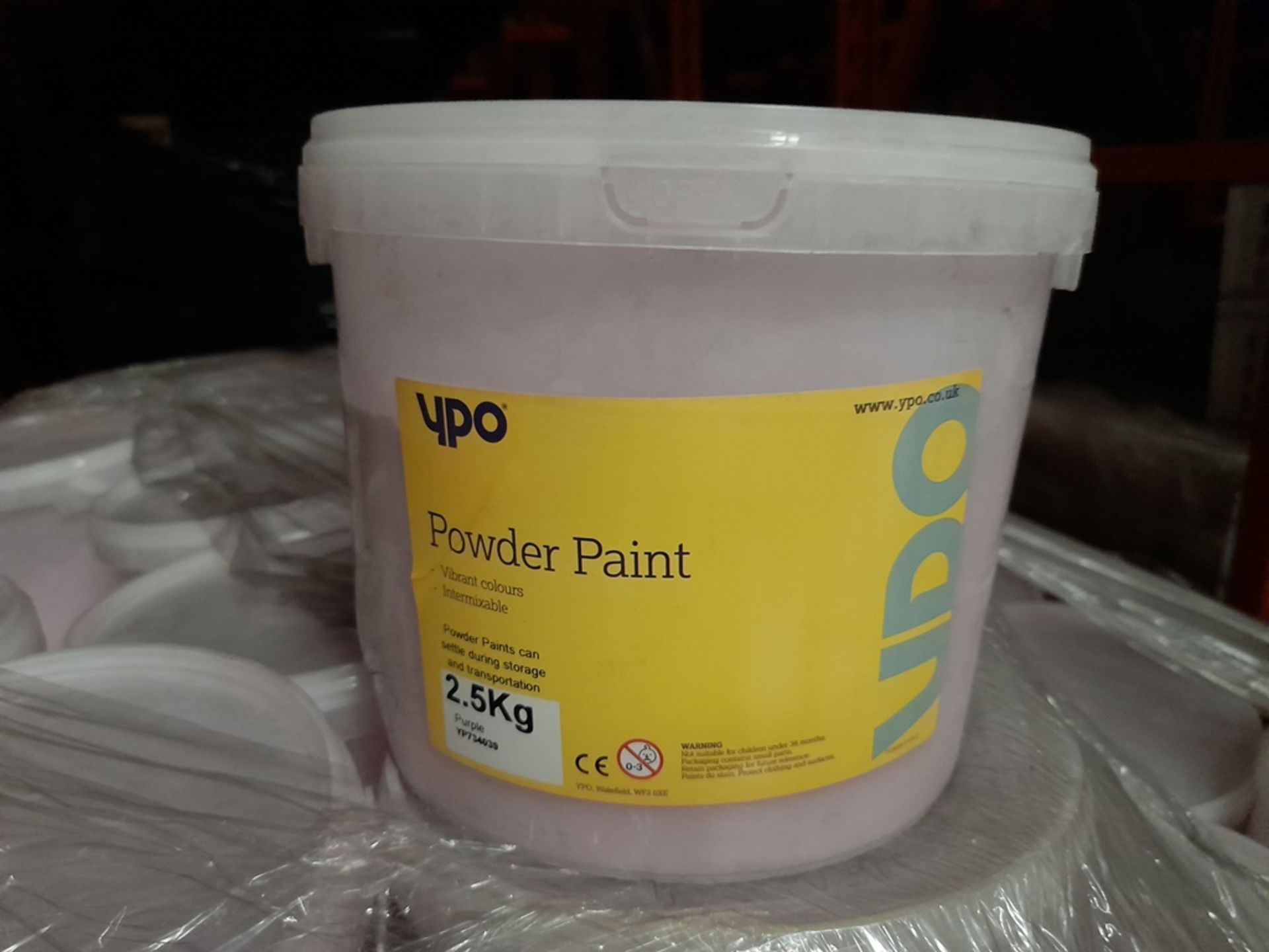 1 Pallet of YPO 2.5kg tubs of powder paint - Purple YP734039, approx. 160 tubs - Image 3 of 5